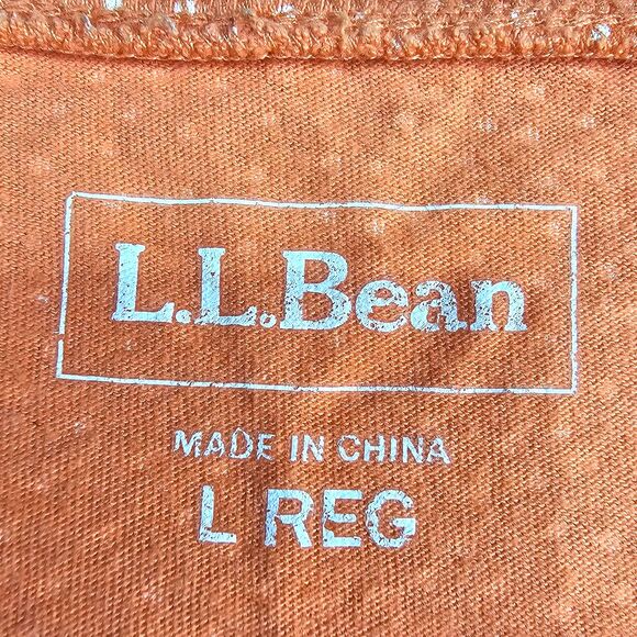 L.L.Bean Short/Long-Sleeve Blouse Coral/Orange Women's Size Large - Picture 5 of 13
